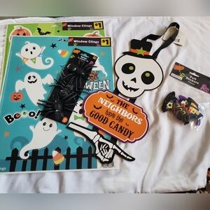 3 For $9- Halloween Decoration Set with Ghosts and Skeleton